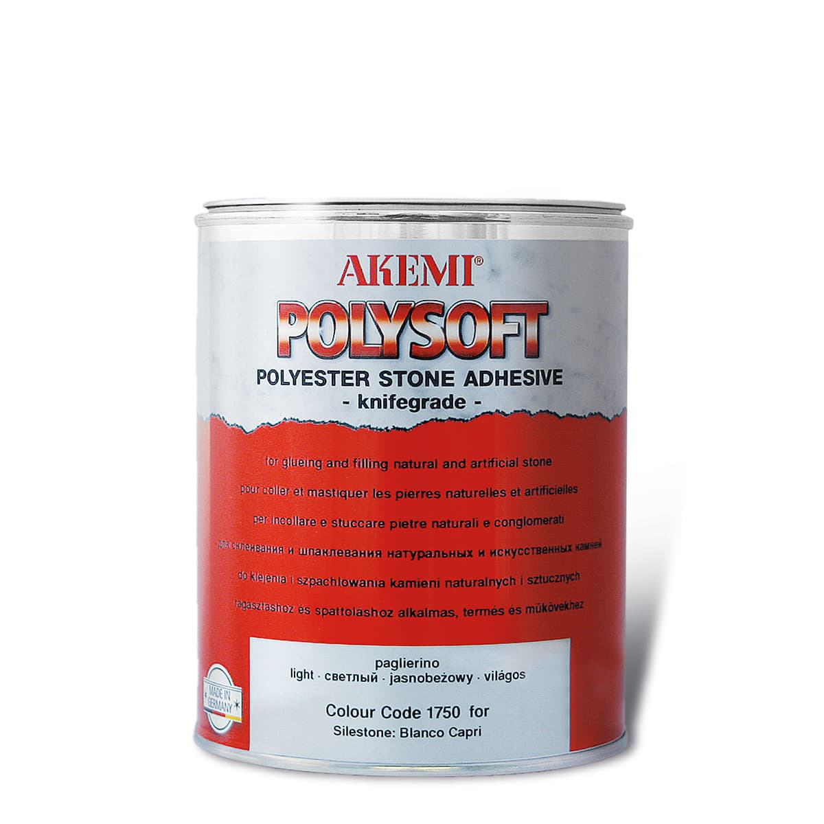 Густой клей-шпатлевка Akemi Poly-Soft прозрачно-медовый 1 кг 10481