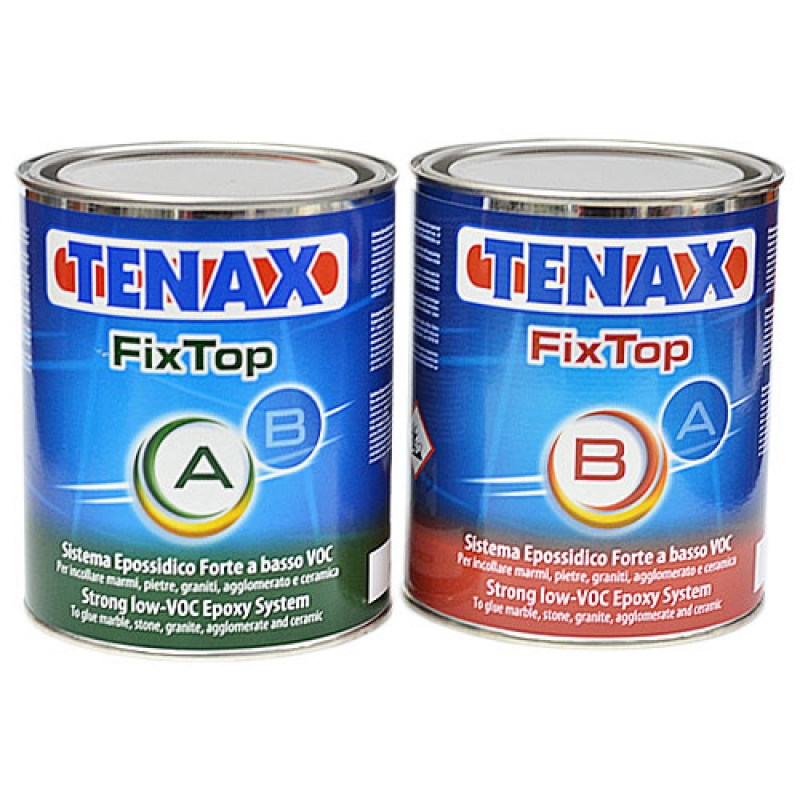 Эпоксидный клей Tenax FixTop 1,0+1,0 л (бежевый/густой) 039.210.7523